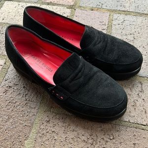 Pas de Rouge Marta N399 black suede loafer